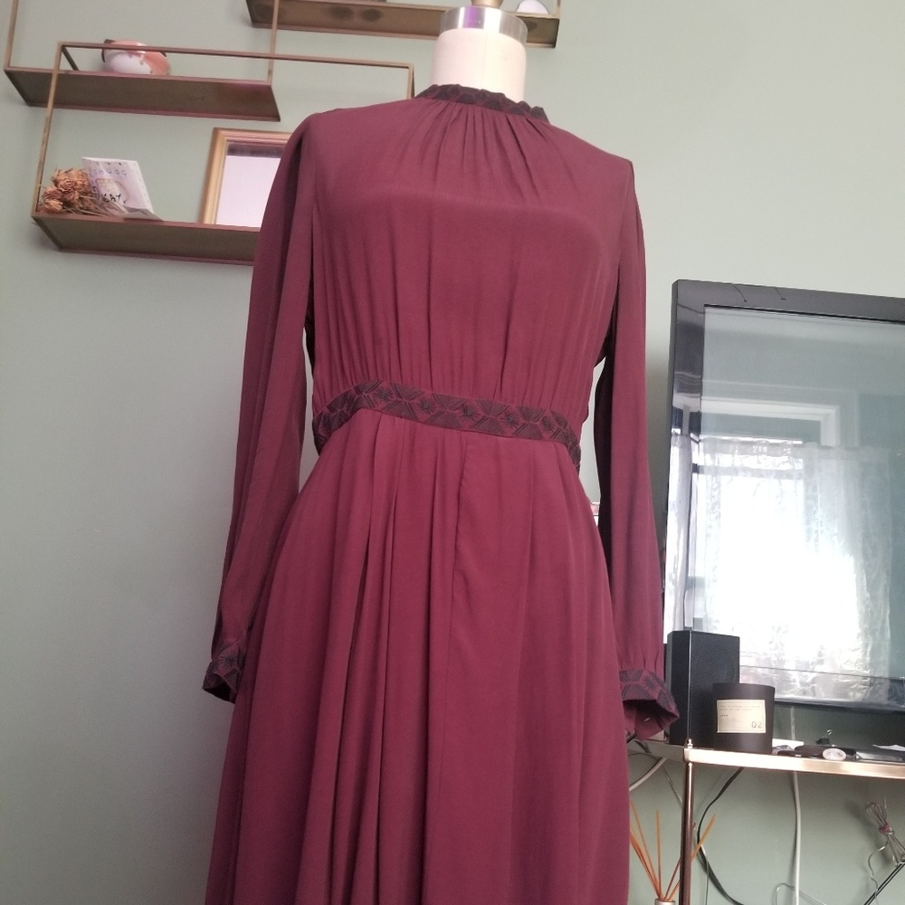 Burgundy "& other stories" dress